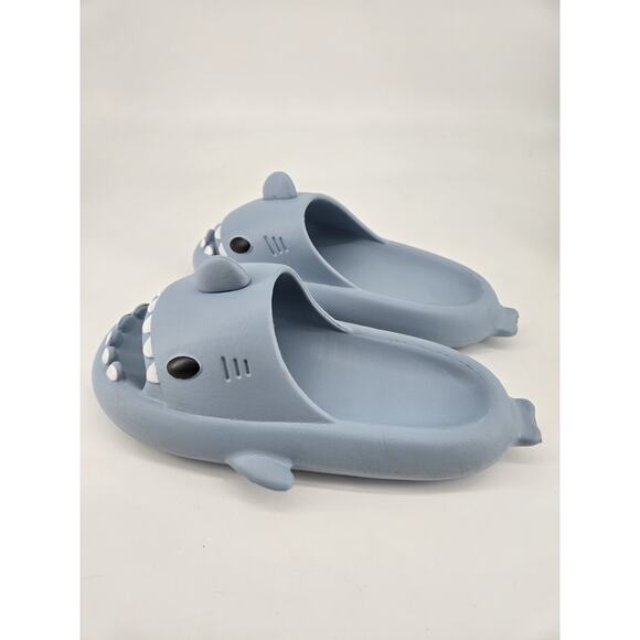 Shark Slides Sandals Non-Slip Open Toe EVA Slippers Cloud Blue Sz 38-39 US 8 - Picture 3 of 8